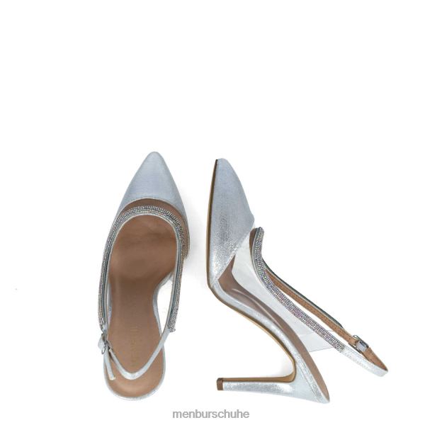 mittlere und niedrige Absätze Menbur Cepheus Silber Frauen 2R0V01577