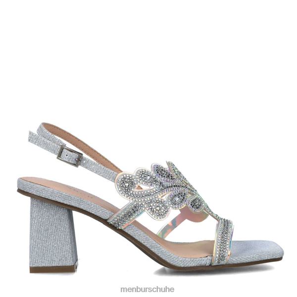 mittlere und niedrige Absätze Menbur Obsidian Silber Frauen 2R0V05649