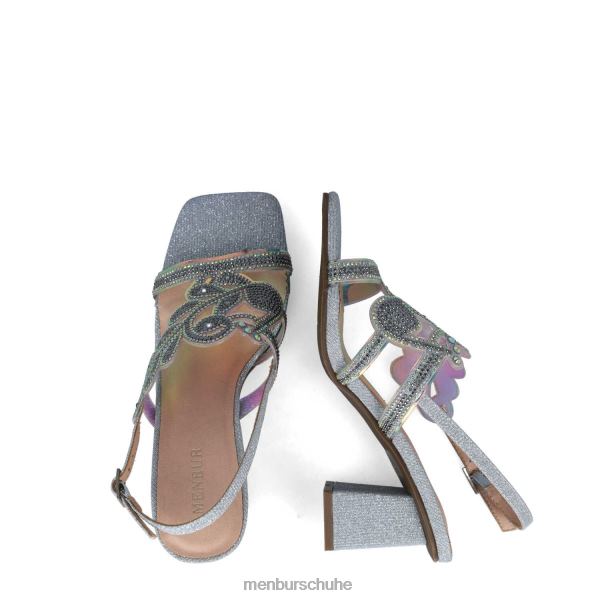 mittlere und niedrige Absätze Menbur Obsidian Silber Frauen 2R0V05649