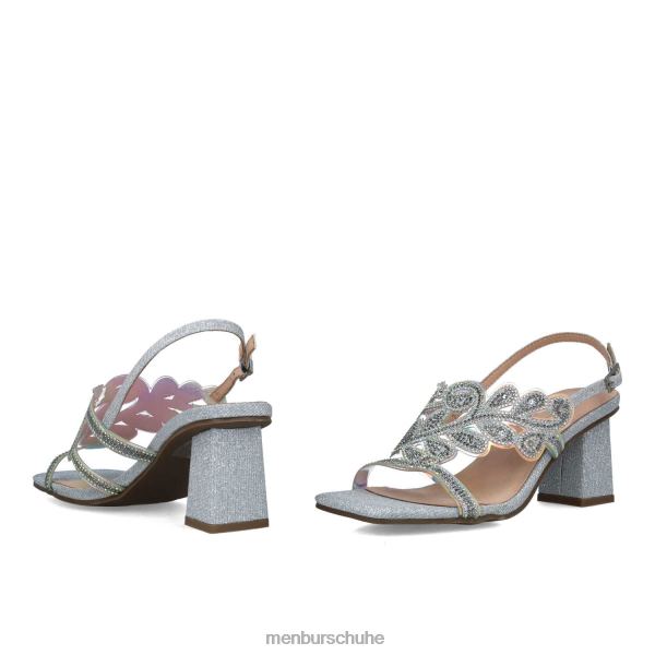 mittlere und niedrige Absätze Menbur Obsidian Silber Frauen 2R0V05649